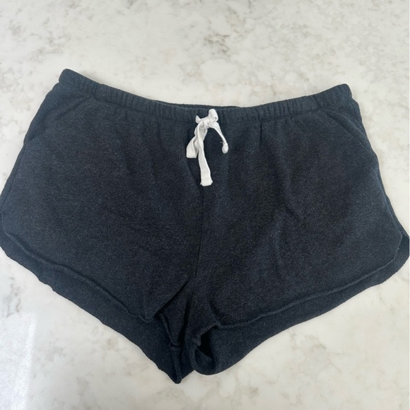 Colsie Charcoal Lounge Shorts with White Drawstring. Large. - Picture 1 of 9